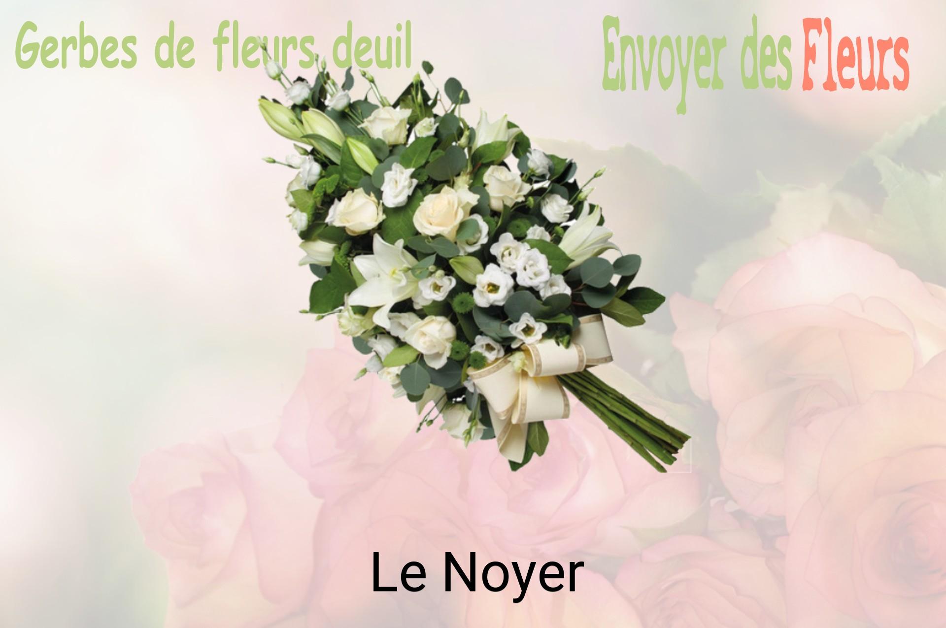Gerbe de fleurs de deuil livrée à Le Noyer